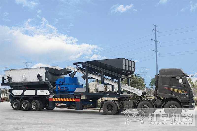 移動式制砂機發(fā)貨現(xiàn)場，點擊咨詢查看詳細報價