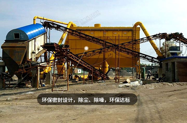 用戶鵝卵石破碎現(xiàn)場，實現(xiàn)綠色生產(chǎn)